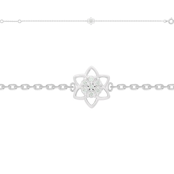Bracelet | Fleur oxyde de zirconium