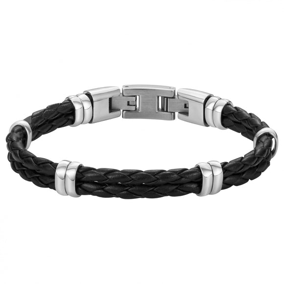 Bracelet | Cuir et acier